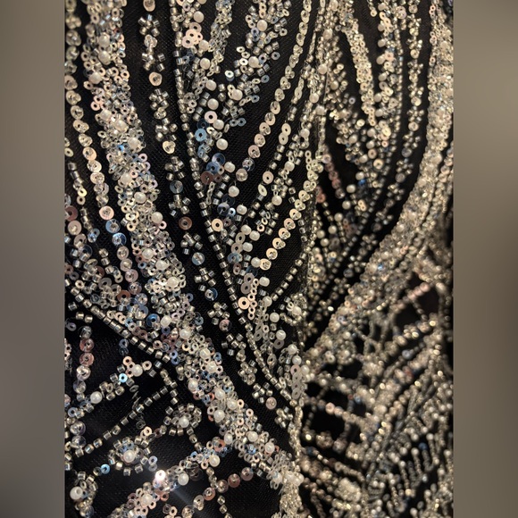 Modest Barbie Aria Corset Top Blouse Sleeve Sequin Embellished Evening Formal L - Picture 5 of 10